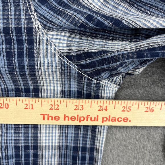 American Rag Cie Shirt Mens Extra Large Blue Plaid‎ Hooded Button Down Cotton - Picture 10 of 16